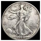 1934-S Silver Walking Liberty Half Dollar NEARLY U