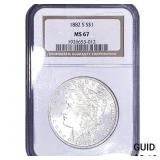 1882-S Morgan Silver Dollar NGC MS67