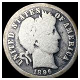 1896-O Silver Barber Dime NICELY CIRCULATED