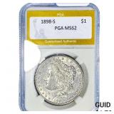 1898-S Morgan Silver Dollar PGA MS62