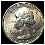 1934 Silver Washington Quarter UNCIRCULATED