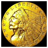 1908 Indian Head Gold $2.50 Quarter Eagle UNCIRCUL