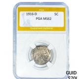 1916-D Buffalo Nickel PGA MS62