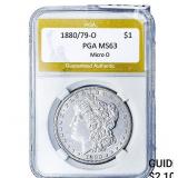1880/79-O Morgan Silver Dollar PGA MS63