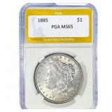 1885 Morgan Silver Dollar PGA MS65