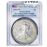 2023-W $1 1OZ SE Burnished  PCGS SP70