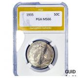 1935 Walking Liberty Half Dollar PGA MS66