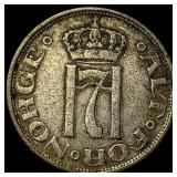 1909 Norway Silver 10 Ore
