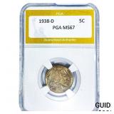 1938-D Buffalo Nickel PGA MS67