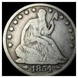 1854-O Arrows Seated Liberty Half Dollar NICELY C
