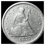 1875-S Silver Twenty Cents LIGHTLY CIRCULATED