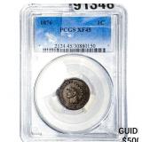 1876 Indian Head Cent PCGS XF45