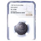 1787 No Plow Sprig New Jersey NGC VG10