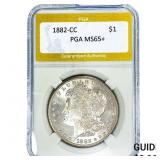 1882-CC Morgan Silver Dollar PGA MS65+