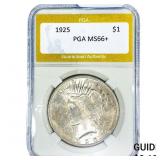 1925 Silver Peace Dollar PGA MS66+