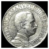 1912 Italy Silver 1 Lira