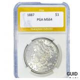 1887 Morgan Silver Dollar PGA MS64
