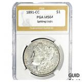 1891-CC Morgan Silver Dollar PGA MS64