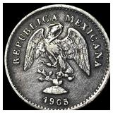 1905 Mexico Silver 5 Centavos