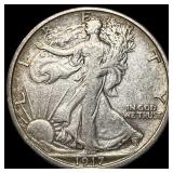 1917-S Silver Walking Liberty Half Dollar NEARLY U