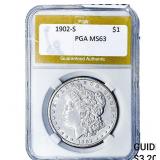 1902-S Morgan Silver Dollar PGA MS63