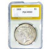 1928 Morgan Silver Dollar PGA MS64