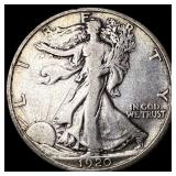 1920-D Silver Walking Liberty Half Dollar NEARLY U