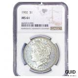 1902 Morgan Silver Dollar NGC MS61