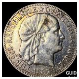 1887 Haiti Silver 50 Cents .835 ASW