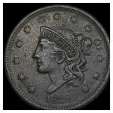 1838 Braided Hair Large Cent CLOSELY  UNCIRCULATE