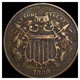 1869 Two-Cent Piece CLOSELY UNCIRCULATED