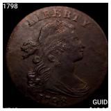 1798 Draped Bust Large Cent NEARLY UNCIRCULATED