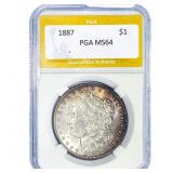 1887 Morgan Silver Dollar PGA MS64