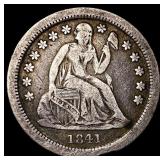 1841-O Silver Seated Liberty Dime LIGHTLY CIRCULAT