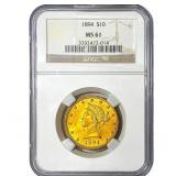 1894 $10 Gold Eagle NGC MS61