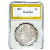 1889 Morgan Silver Dollar PGA MS64