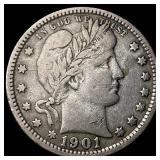 1901 Barber Quarter LIGHTLY CIRCULATED
