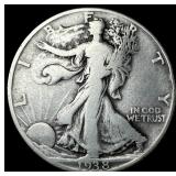 1938-D Silver Walking Liberty Half Dollar LIGHTLY