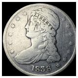 1838 Capped Bust Half Dollar NICELY CIRCULATED