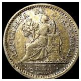 1895H Guatemala Silver 1/2 Real