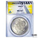 1880 Morgan Silver Dollar ANACS MS62