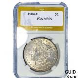 1904-O Morgan Silver Dollar PGA MS65