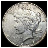 1925-S Silver Peace Dollar CLOSELY UNCIRCULATED