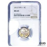 1913 Buffalo Nickel NGC MS65 Type 1