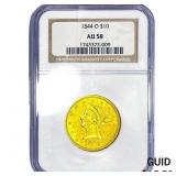 1844-O $10 Gold Eagle NGC AU58