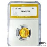 1910-S Wheat Cent PGA MS66