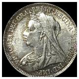 1899 Great Britain Silver 6 Pence