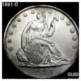 1861-O Seated Liberty Half Dollar CHOICE BU+