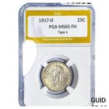 1917-D Standing Liberty Quarter PGA MS65 FH