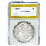 1889 Morgan Silver Dollar PGA MS65
